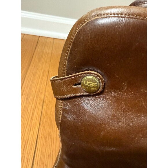 UGG Lynnea Leather Ankle Boots Size 7 - Picture 4 of 10